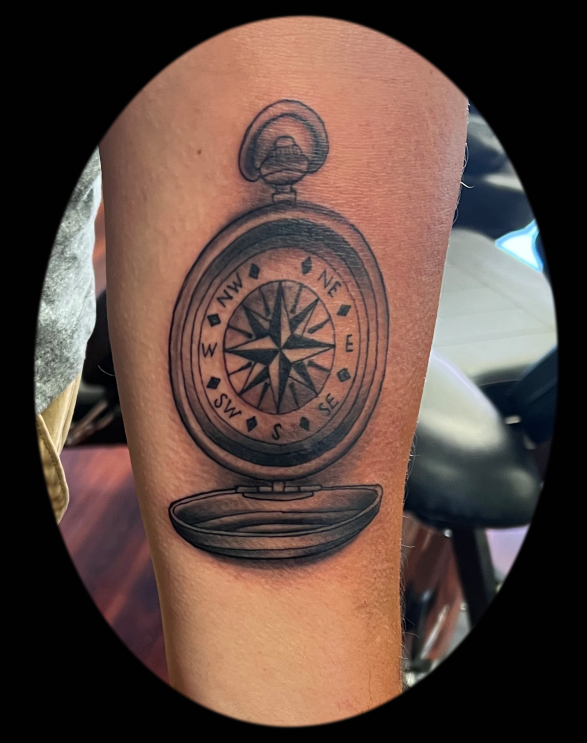 ships compass tattoo