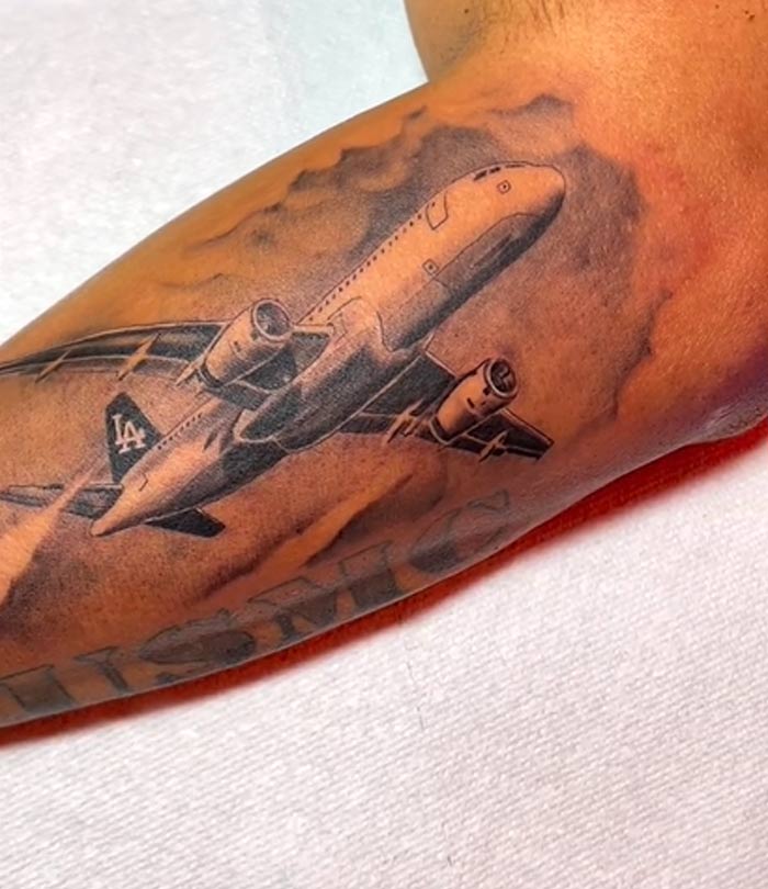 Maui tattoo private jet